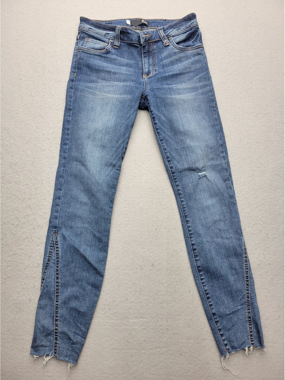 KUT from the Kloth Women's Jeans Size 2 Blue Ankle Medium Wash Cotton Blend Mid